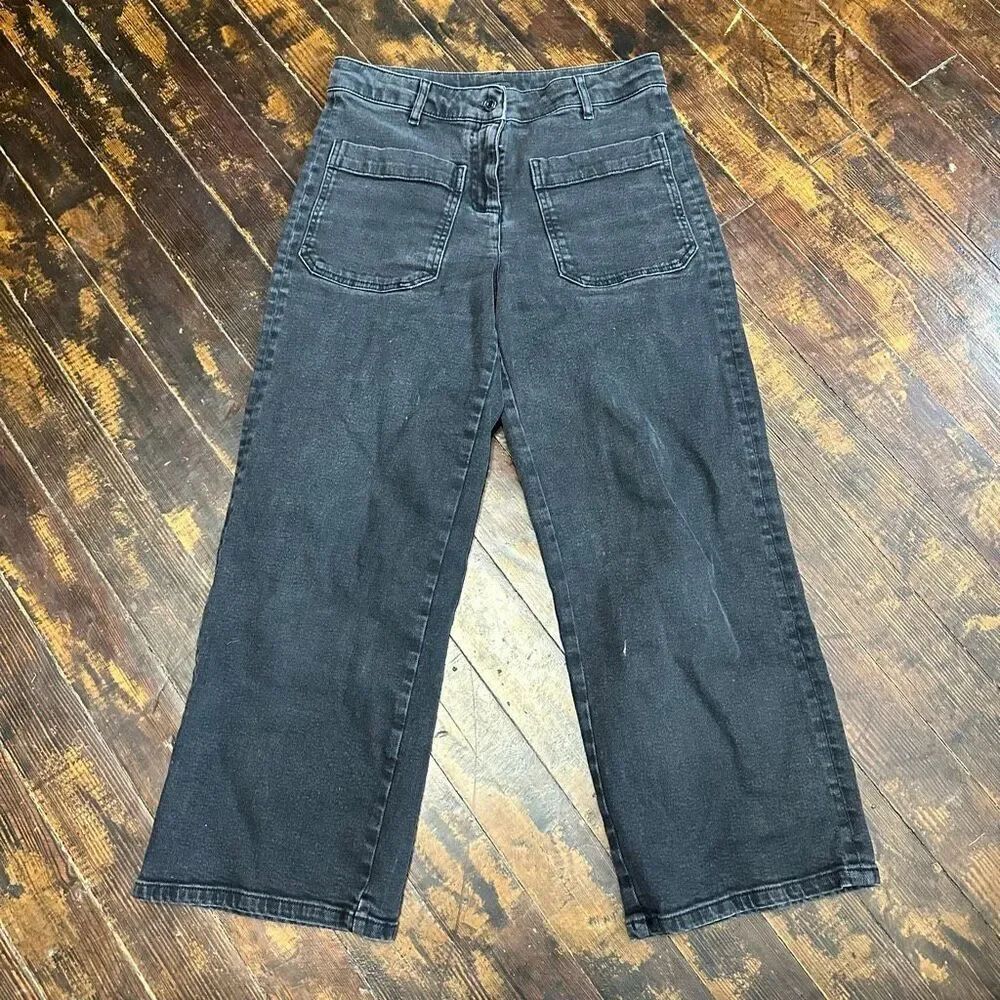 Vanessa Bruno European black wide leg luxury jeans